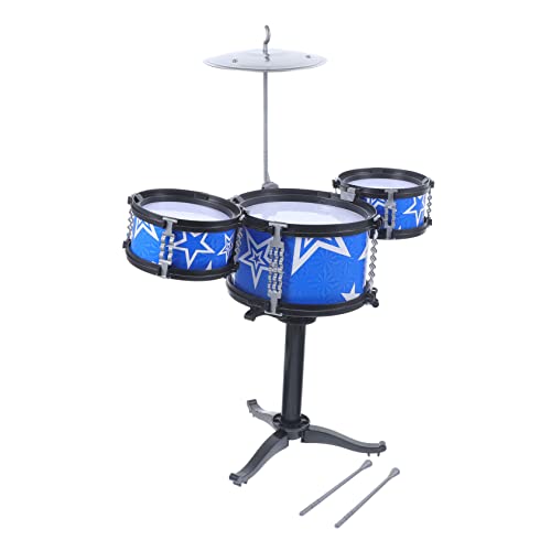 BESPORTBLE 1Satz Schlagzeug Set Simuliertes Percussion Instrument Für Jungen Und Lernspielzeug Blau Für Kreative Musikspiele Kindertrommel Kit Für Kleine Musiker von BESPORTBLE