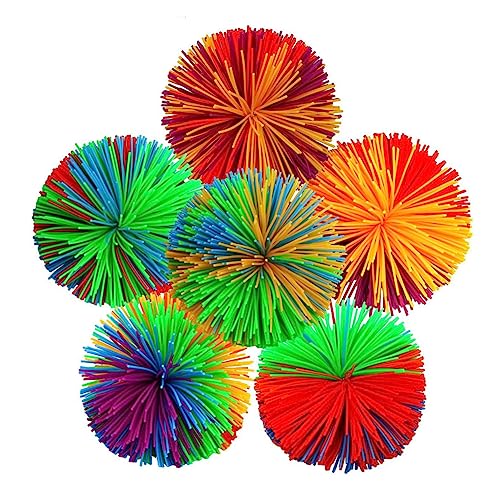 BESPORTBLE 1Satz Silikon Fadenball Fluffy Jugging Ball Für Stressabbau Regenbogenfarben Sicher Für Drinnen Und Draußen Perfektes von BESPORTBLE