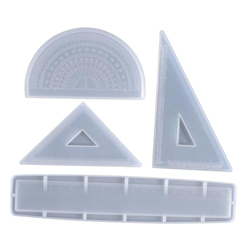 BESPORTBLE 1Satz Silikon Lineal Form Für DIY Bastelprojekte Silikonform Für Gerades Lineal Dreieckslineal Und Winkelmesser Silikonform Für Kreative Gestaltungen von BESPORTBLE