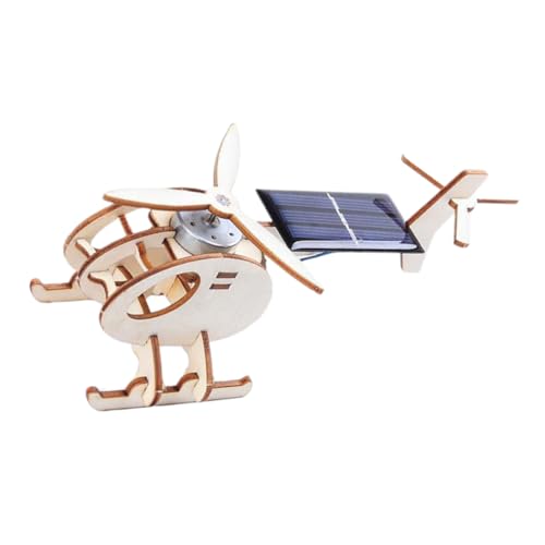 BESPORTBLE 1Satz Solar DIY Hubschrauber Modellspielzeug für Wissenschaftliches Holzflugzeug zum Zusammenbauen Lernspielzeug für Jungen und für Weihnachten von BESPORTBLE