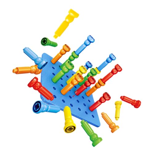 BESPORTBLE 1Satz Steckbrett für Kleinkinder mit Bunten Stiften zum Sortieren und Zählen Fördert Feinmotorik und Frühe Bildung Langlebig für Montessori Lernspiele von BESPORTBLE