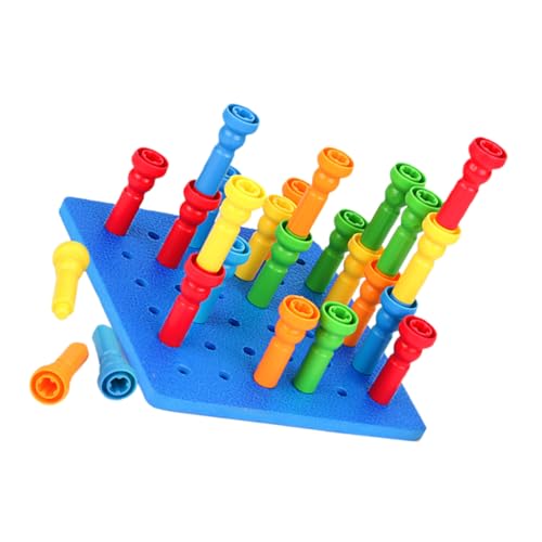 BESPORTBLE 1Satz Stecktafel Spielzeugset Für Teiliges Steckpuzzle Feinmotorik Und Farbenlehre Pädagogisches Steckspiel Für Frühe Bildung Und Kreatives von BESPORTBLE