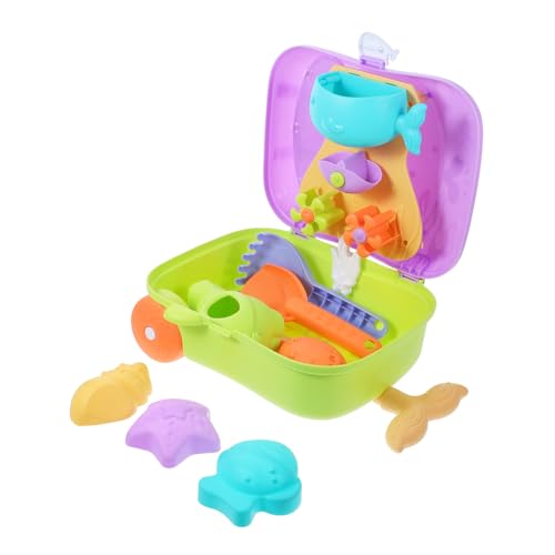 BESPORTBLE 1Satz Strandspielzeug Mit Zugstange Sandkasten Box Für Strand Garten Teile Bunten Farben Sicheres Leichtes Babyspielzeug von BESPORTBLE