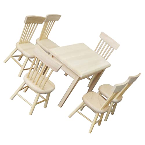 BESPORTBLE 1Satz Stühle Holzmaterial Sicher und Geruchlos Kreatives Design für Zubehör für Puppenspiel und Dekoration von BESPORTBLE
