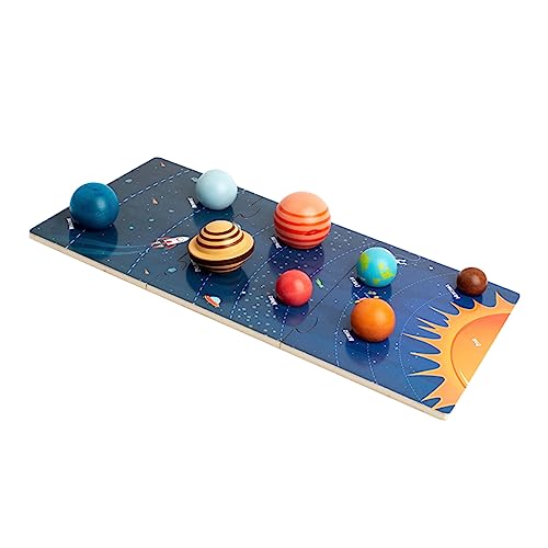 BESPORTBLE Sonnensystem-Spielzeug Für Jungen Und Mädchen Jungen Und Puzzle Holz-Puzzle-Spielzeug Pädagogisches Weltraum-Set Für 3–5 Jahre von BESPORTBLE