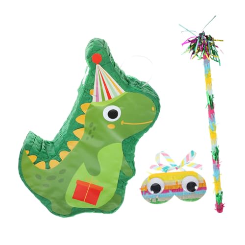 BESPORTBLE 1Satz Teiliges Dinosaurier Pinata Für Geburtstagsfeiern Hängende Pinata Dekoration Augenmaske Lustiges Partyspiel Für Kindergeburtstag Und Mottopartys von BESPORTBLE
