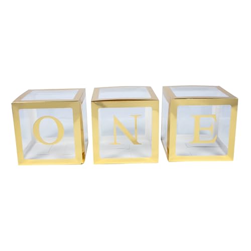 BESPORTBLE 1Satz Teiliges Geburtstagsboxen Für Partydekoration Goldene Boxen Für Babyparty Und Geburtstagsfeiern Luftballons Ohne Ballons von BESPORTBLE