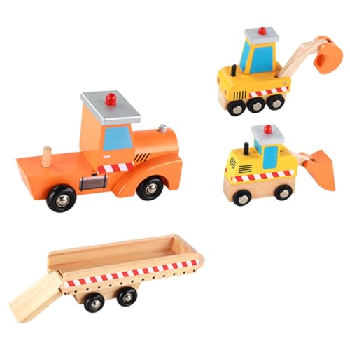 BESPORTBLE 1Satz Teiliges Holzspielzeug Für Ingenieurfahrzeuge Bagger Und Transporter Für Kleinkinder Fördert Kreatives Und Motorische Fähigkeiten Ab Jahren von BESPORTBLE