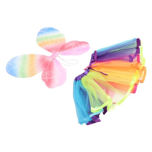 BESPORTBLE 1Satz Teiliges Kinderkostüm Mit Regenbogen Schmetterlingsflügeln Tutu Rock Partys Karneval Aufführungen Kostümzubehör BESPORTBLE 1Satz Teiliges Kinderkostüm Mit Regenbogen Schmetterlingsflügeln Tutu Rock Partys Karneval Aufführungen Kostümzubehör von BESPORTBLE