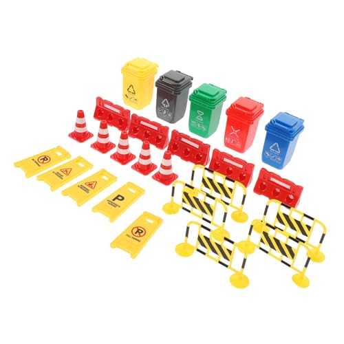 BESPORTBLE Verkehrszeichen Für Jungen Und Mädchen Mini-absperrkegel 25-teiliges Set Für Die Kognitive Entwicklung Und Sicherheitsfähigkeiten von BESPORTBLE