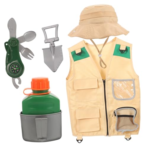 BESPORTBLE 1Satz Teiliges Kostüm Mit Bequemer Weste Erkundungshut Und Zubehör Für Outdoor Für Kleine von BESPORTBLE