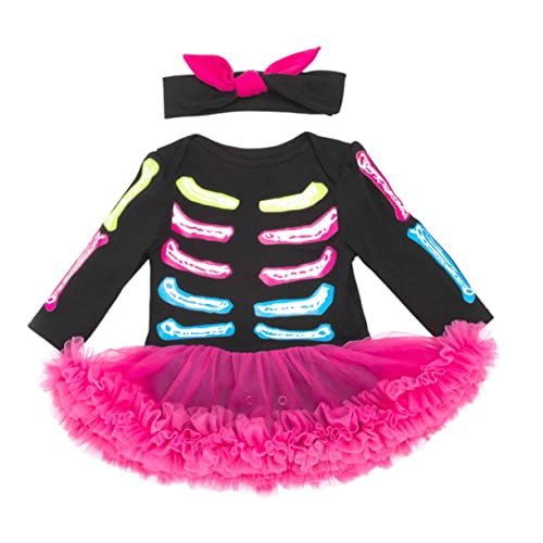 BESPORTBLE 1Satz Teiliges Langarm Halloween Strampler Stirnband Für Neugeborene Skelett Kleidungsstück Für Monate Für Halloween Partys Fotoshootings von BESPORTBLE