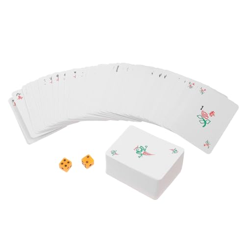 BESPORTBLE PVC-Mahjong-kartenset 144-teilig Chinesisches Mahjong Für Zuhause von BESPORTBLE