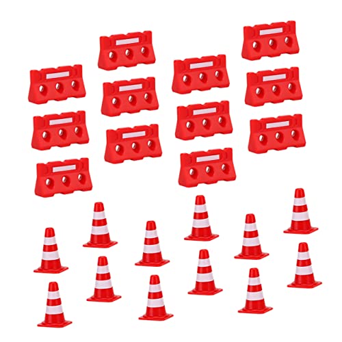BESPORTBLE 1Satz Teiliges Mini Roadblock Für Simulation Von Verkehrshindernissen Mit Roten Kegeln Und Roten Barrikaden Pädagogisches Lernspielzeug von BESPORTBLE