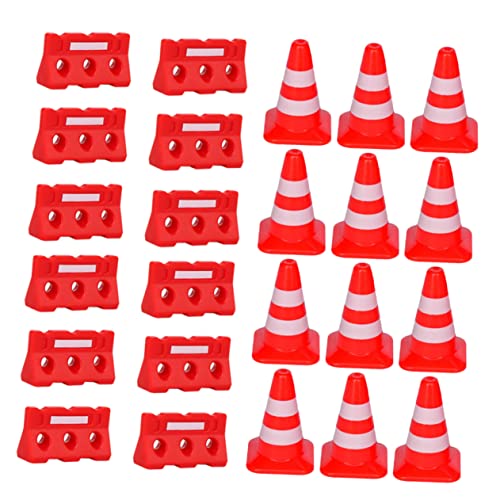 BESPORTBLE 1Satz Teiliges Mini Straßenblock Spielzeugset Rote Verkehrshütchen Und Rote Wasserbarrieren Lernspielzeug Für Verkehrserziehung Und Kognitiven Fähigkeiten von BESPORTBLE