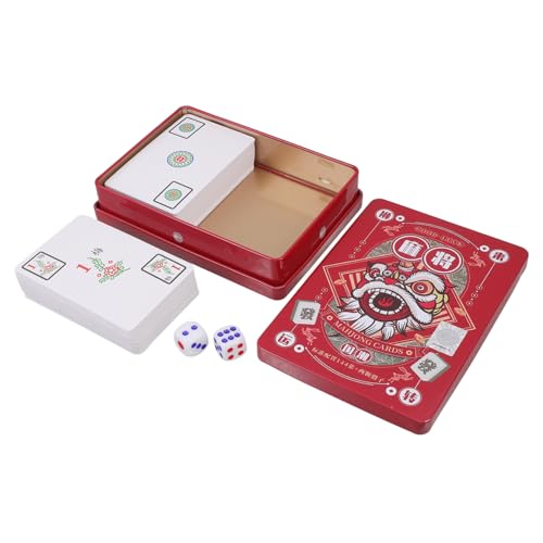 BESPORTBLE 1Satz Teiliges Reise Mahjong Kartenset Chinesischen Stil Mahjong Spielkarten Für Partys Und Spieleabende Gesellschaftsspiel Für Unterwegs von BESPORTBLE