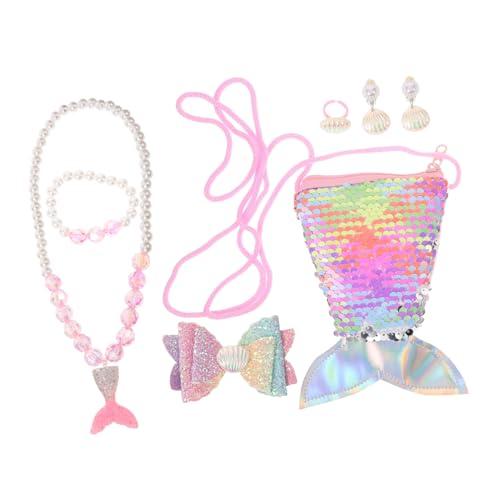 BESPORTBLE 1Satz Teiliges Schmuckset Mit Halskette Und Armbändern Meerjungfrau Design Für Tragbar Und Bequem Für Kleine Prinzessinnen von BESPORTBLE