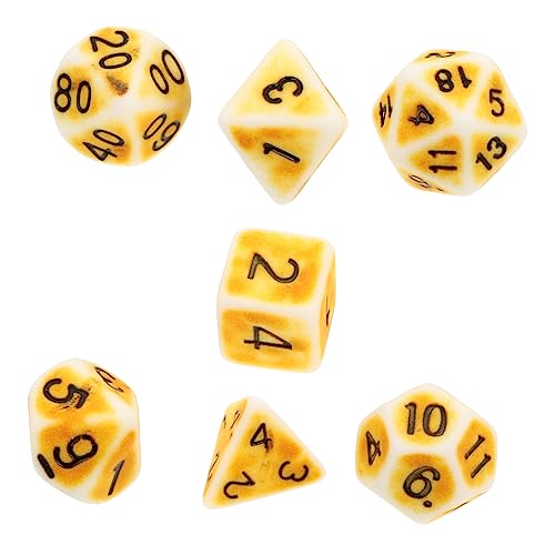 BESPORTBLE 1Satz Teiliges Vintage Acrylwürfel Retro Multi Seiten Für Brettspiele Und Partyzubehör Für Tabletop Spiele Goldene Ausführung von BESPORTBLE