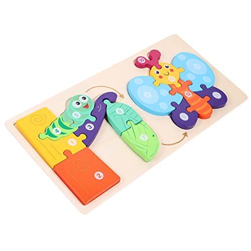 BESPORTBLE Holzpuzzle-Spielzeug Für Jungen Und Mädchen Tierwachstumsprozess Pädagogisches Spielzeug Für Jungen Und Mädchen von BESPORTBLE