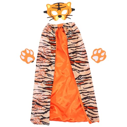 BESPORTBLE 1Satz Tierkostüm für Tiger Umhang Maske Verkleidung für Maskerade Partys Bühnenaufführungen Hochwertiges Material Sanfte Textur Langlebig von BESPORTBLE