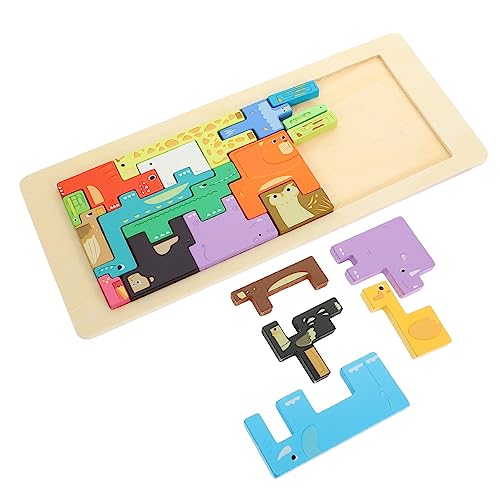 BESPORTBLE 1Satz Tierpuzzle Aus Holz Für Interaktives Cartoon Hand Auge Koordination Langlebig Und Sicher Für Kleinkinder Lernspielzeug Für Reisen Und Zuhause von BESPORTBLE