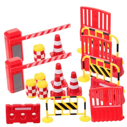 BESPORTBLE Kleiner Verkehrszeichen Spielset für Kinder 22 Teile Verkehrssignal Spielzeug Pädagogisches Hilfsmittel zur Verkehrserziehung Sicheres Kunststoffmaterial von BESPORTBLE