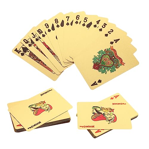 BESPORTBLE 1Satz Wasserfeste Pokerkarten Karomuster Partys Reisen Camping Und Spieleabende Und Langlebige Spielkarten von BESPORTBLE