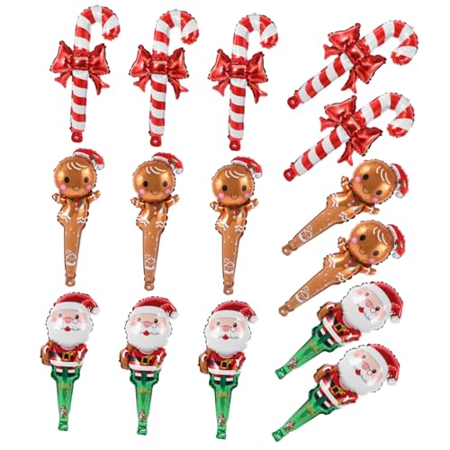 BESPORTBLE 1Satz Weihnachtsballons Teiliges mit Weihnachtsmann Schneemann und Lebkuchenmann Party Dekoration für Festliche Anlässe und Weihnachtsfeiern von BESPORTBLE