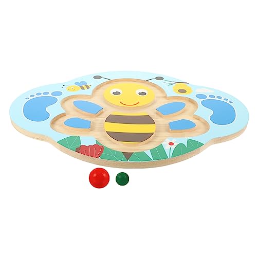 BESPORTBLE 1Satz Wobble Board Für Balanceplatte Aus Robustem Holz Leicht Fördert Gleichgewicht Und Motorik Für Indoor Sport Und Sensorische Spiele Für Jungen von BESPORTBLE