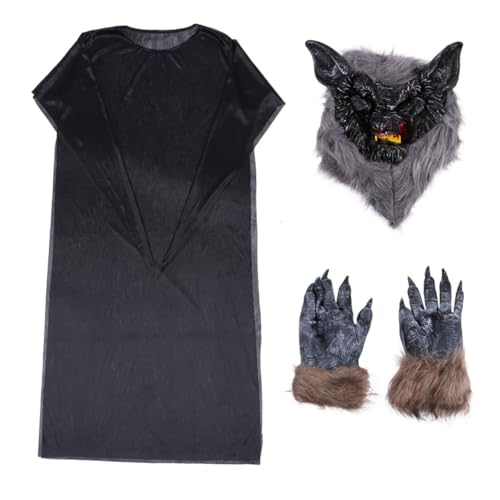 BESPORTBLE 1Satz Wolf Maske für Halloween Teiliges Kostüm mit Handschuhen Geisterkleidung für Cosplay Halloween Feiern für Erwachsene für Eindrucksvolle BESPORTBLE 1Satz Wolf Maske für Halloween Teiliges Kostüm mit Handschuhen Geisterkleidung für Cosplay Halloween Feiern für Erwachsene für Eindrucksvolle von BESPORTBLE