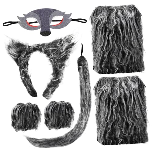 BESPORTBLE 1Satz Wolf Schwanzhandschuhe Tierkostümset Für Rollenspiel Cosplay Requisite Outfit Für Karneval Halloween Kostümpartys von BESPORTBLE