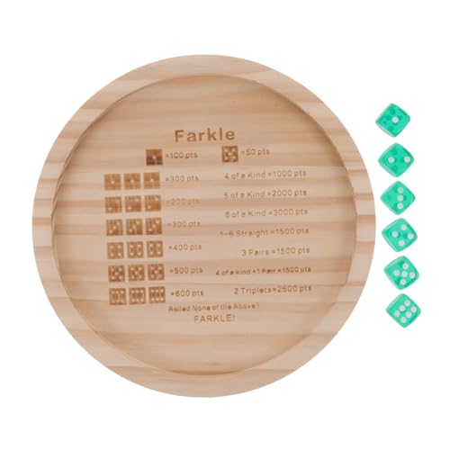 BESPORTBLE 1Satz Würfeltablett aus Holz für Familienfeiern Miniwürfeln und Elegantes Spielset für Farkle und Brettspiele für Reisen und Outdoor Aktivitäten BESPORTBLE 1Satz Würfeltablett aus Holz für Familienfeiern Miniwürfeln und Elegantes Spielset für Farkle und Brettspiele für Reisen und Outdoor Aktivitäten von BESPORTBLE