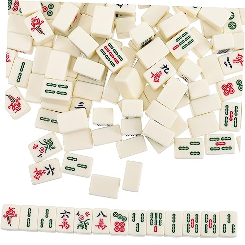 BESPORTBLE 1Satz Zartes Mini Mahjong Set Reise Mahjong Kit Mit Spielsteinen Perfektes Chinesisches Strategiespiel Für Unterwegs Praktischer Aufbewahrungsbox von BESPORTBLE