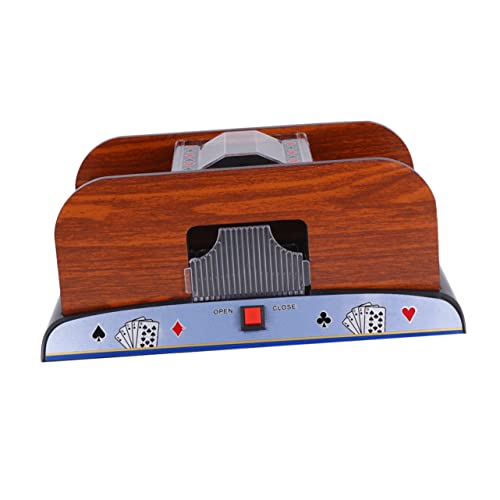 BESPORTBLE 1Stück Automatischer Kartenmischer für Bridge und Poker Elektrischer Shuffer für Decks Batteriefrei für Spielabende und Wettbewerbe Schwarz von BESPORTBLE