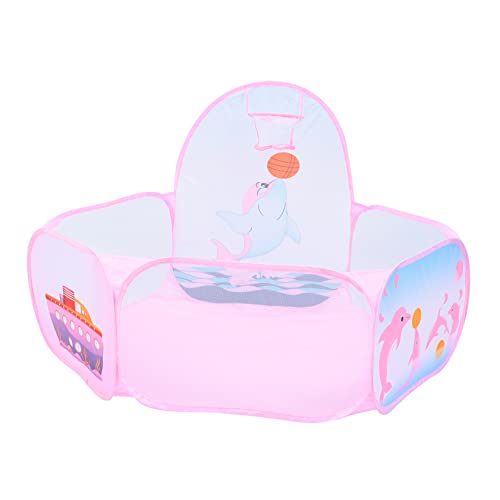 BESPORTBLE 1Stück Basketballzelt Ocean Dolphin Stil Tragbarer Faltbarer Spielpool Für Indoor Und Outdoor Mit Sicherheitsgitter Und Einfachem Zusammenbau von BESPORTBLE