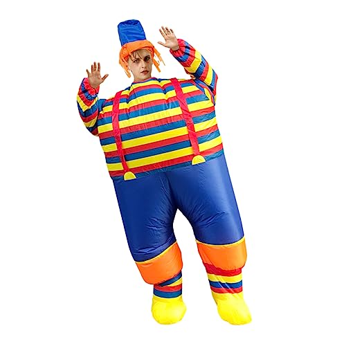 BESPORTBLE 1Stück Clown Aufblasbare Kleidung Für Halloween Karneval Lustiges Cosplay Kostüm Für Erwachsene Grün Rot Partys Bühnenauftritte von BESPORTBLE
