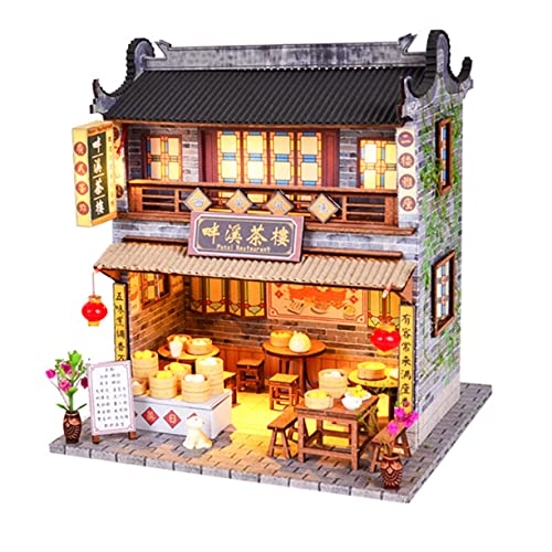 BESPORTBLE 1Stück DIY Chinesisches Hausmodell Bausatz Handgemachtes Im Lingnan Stil Modellspielzeug Zum Zusammenbauen Für Kreative Bastler von BESPORTBLE