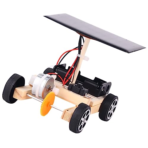 BESPORTBLE 1Stück DIY Solar Elektroauto Bausatz Kreatives Solar Elektroauto aus Holz für Handgefertigtes Praktischen Fähigkeiten und Logischem für Jungen von BESPORTBLE
