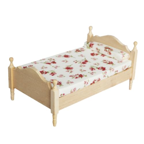BESPORTBLE 1Stück Einzelbett Modell Mit Matratze Puppenhaus Möbel Für Schlafzimmer Szenen DIY Möbel Für Puppenhaus Und Dekoration BESPORTBLE 1Stück Einzelbett Modell Mit Matratze Puppenhaus Möbel Für Schlafzimmer Szenen DIY Möbel Für Puppenhaus Und Dekoration von BESPORTBLE