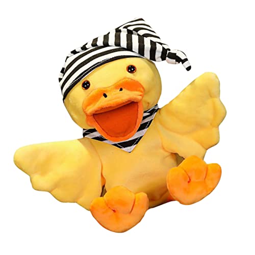 BESPORTBLE 1Stück Entenhandschuh Puppenspielzeug Für Geschichtenerzähler Lustige Eltern Junge Mädchen Handpuppe Weiche Stoffpuppe Für Gelb Und Unterhaltung von BESPORTBLE