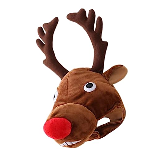 BESPORTBLE 1Stück Entzückende Rentier Kopfbedeckung Festliche Mütze Für Kostümpartys Interessante Foto Requisite Für Weihnachten Und Besondere Anlässe Tiermütze Für Erwachsene von BESPORTBLE