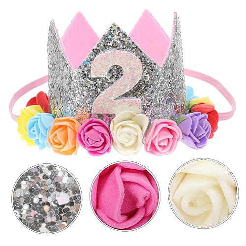 BESPORTBLE 1Stück Farbiger Geburtstagsfeierhut Kindergeburtstagsdeko Partyzubehör Glitzernde Mit Blumenmotiven Für Festliche Anlässe Für Jungen von BESPORTBLE