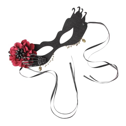 BESPORTBLE 1Stück Halbe Gesichtsverkleidungsmaske Für Frauen Exquisite Halloween Maske Mit Schädelhand Design Leicht Komfortabel Für Kostümpartys Festlichkeiten Perfektes von BESPORTBLE