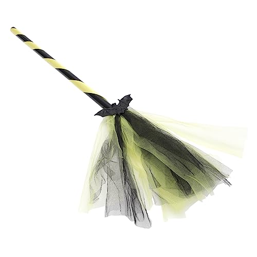 BESPORTBLE 1Stück Halloween Besen mit Bat Design Kreative Dekoration für Halloween Partys für Unvergessliche Festlichkeiten Drinnen und Draußen von BESPORTBLE