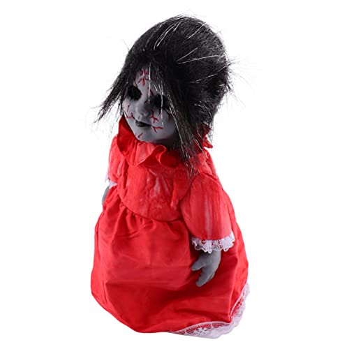 BESPORTBLE 1Stück Halloween Sprachgesteuerte Leuchtende Laufpuppe Gruselige Dekoration Für Spukhaus Partys Bewegungsaktivierte Requisiten Ohne Batterie von BESPORTBLE