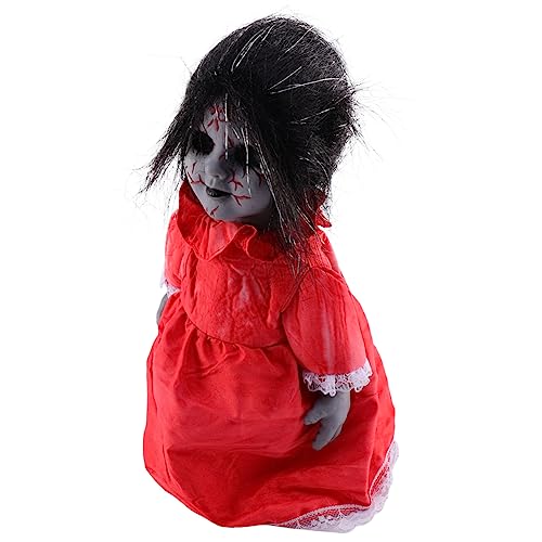 BESPORTBLE 1Stück Halloween Voice Activated Induction Glowing Walking Doll Gruselige Dekoration Für Spukhaus Und Halloween Party Ohne Batterie Für Schaurige Szenen Und Requisiten von BESPORTBLE
