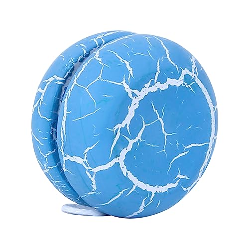 BESPORTBLE 1Stück Holz Crack Yoyo Ball Für Kleinkinder Blau Cartoon Ball Für Spaß Und Geschicklichkeitsspiel von BESPORTBLE