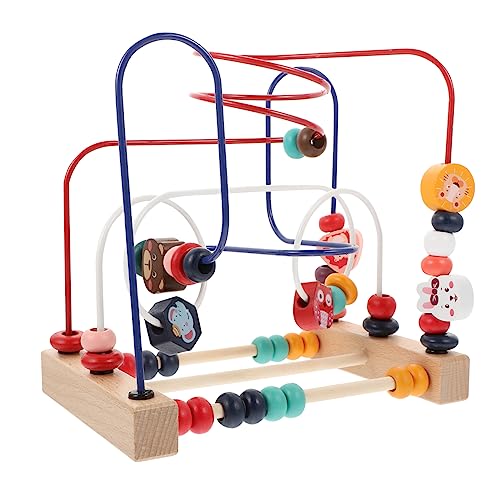 BESPORTBLE 1Stück Holzperlen Labyrinth Für Kleinkinder Interaktives Puzzle Motorischen Fähigkeiten Und Kreativität Kinderspielzeug Für Eltern Aktivitäten von BESPORTBLE