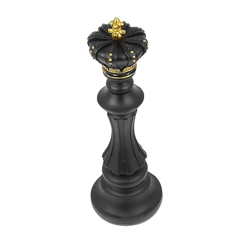 BESPORTBLE 1Stück Kreative Harz Schachfigur Dekoration Home Office Deko Geschenkidee Für Partys Und Einweihungsfeiern Schwarzer Mittlere Stilvolle Tischdekoration von BESPORTBLE