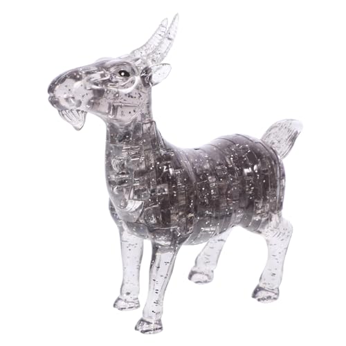BESPORTBLE 1Stück Kristall Puzzle Ziege Selbstmontage Tierornament Aus Hochwertigem Kristallglas Für Zuhause Und Büro Für von BESPORTBLE
